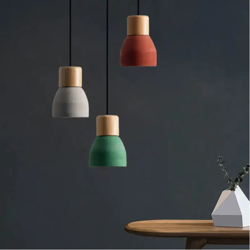 Suspension Design Scandinave En Bois Colorée Moderne