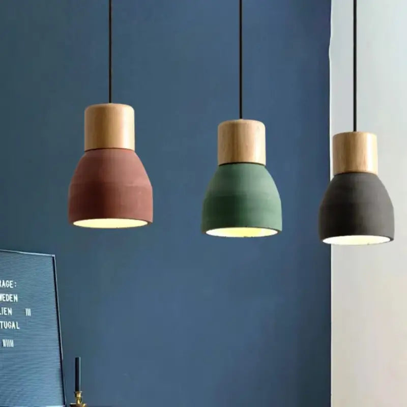 Suspension Design Scandinave En Bois Colorée Moderne
