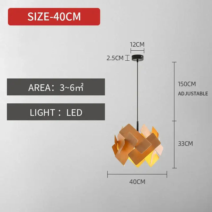 Suspension design sculpturale led style contemporain chic