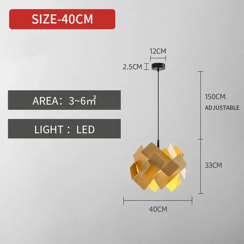 Suspension design sculpturale led style contemporain chic