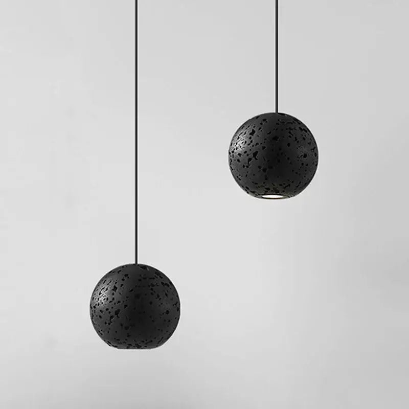 Suspension design sphère moderne éclairage noir chic