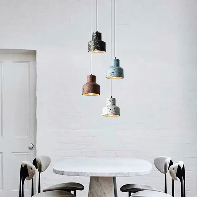 Suspension Design Terrazzo Abat Jour Cloche Couleurs Contemporaines