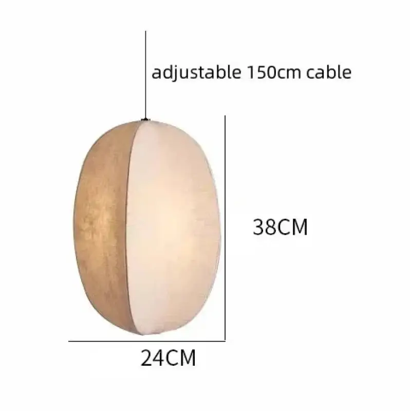 Suspension textile beige formes organiques intérieur élégant