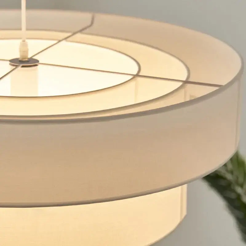 Suspension Design En Tissu Forme Cylindre Superposé Look Chic