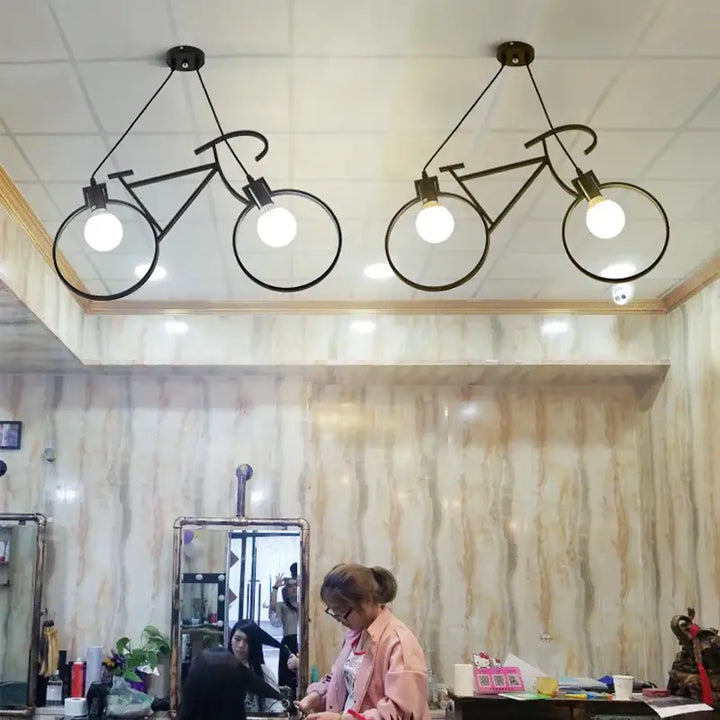 Suspension Design Vélo Métal Moderne Avec Douilles Lumineuses

