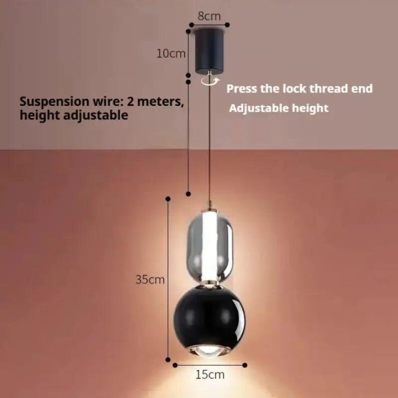 Suspension design en verre opalin et globe blanc moderne