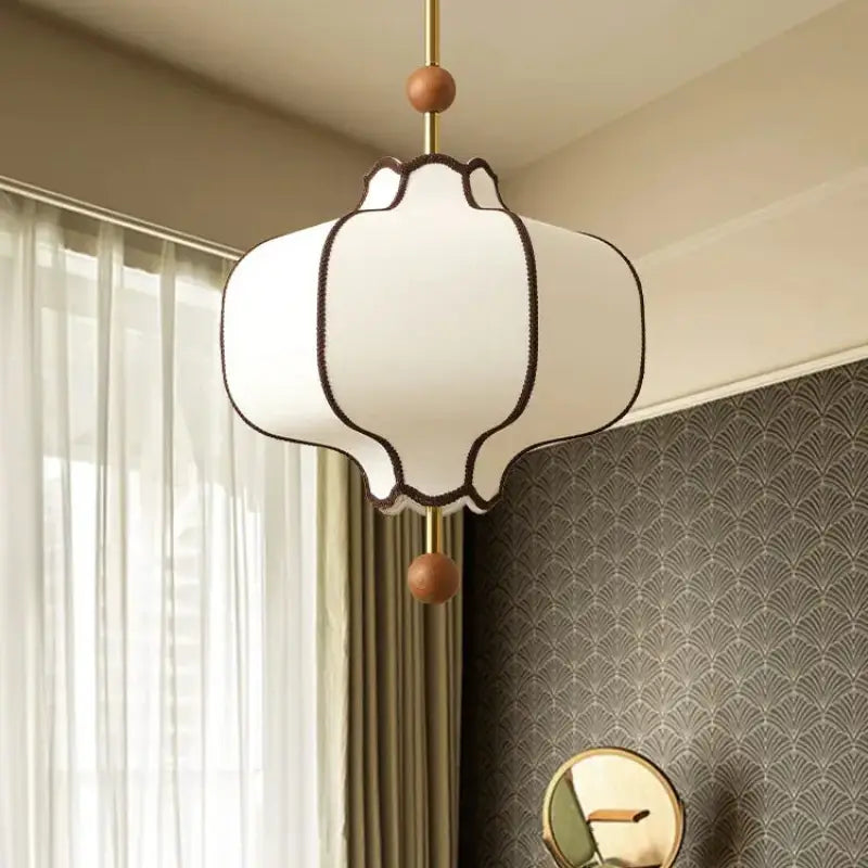 Suspension design en verre opalin style asiatique chic