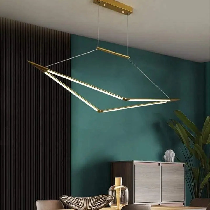 Suspension Dimmable Forme Croix Acrylique Moderne
