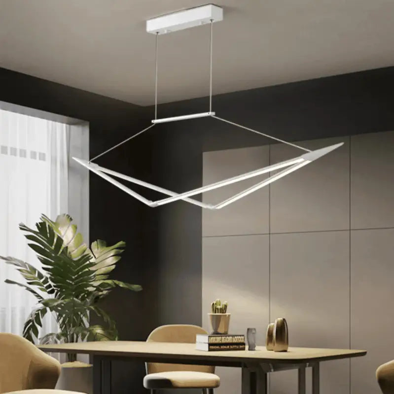 Suspension Dimmable Forme Croix Acrylique Moderne