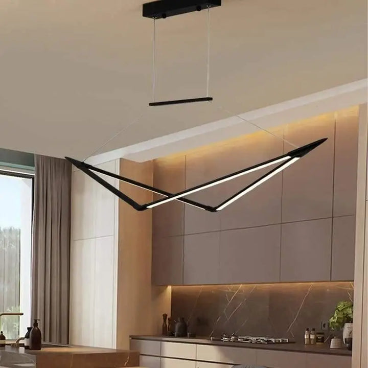 Suspension Dimmable Forme Croix Acrylique Moderne
