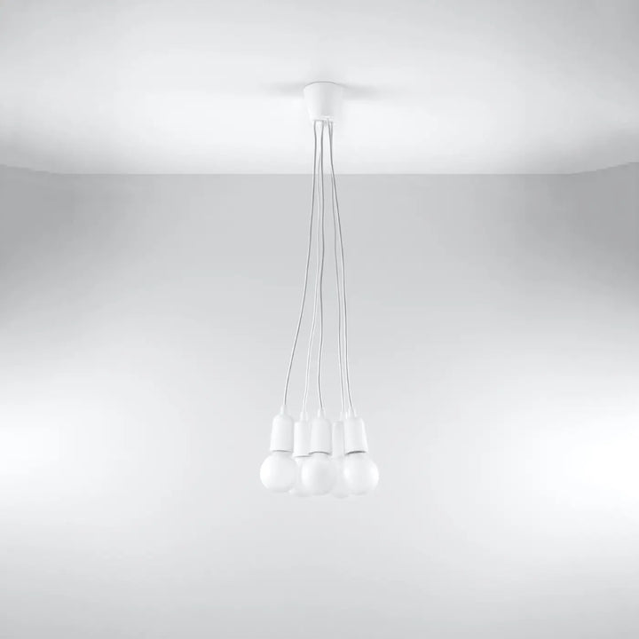 Suspension Luminaire blanc éteinte, vue rapprochée