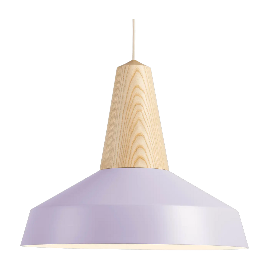 Suspension Eikon Circus en frêne avec abat-jour lavande #couleur_violet