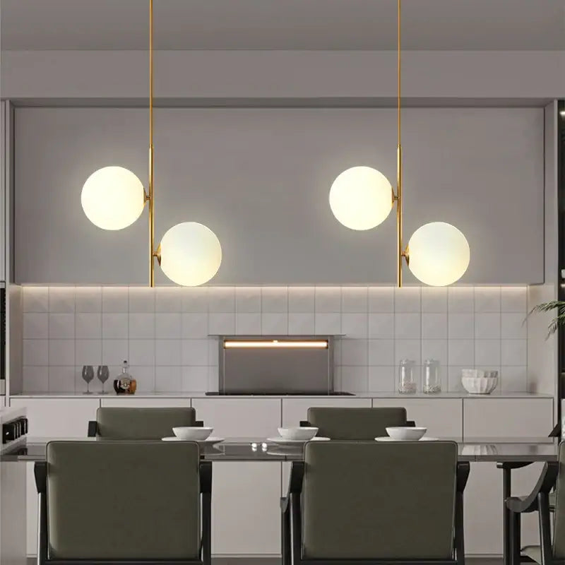 Nordic Glass Ball Pendant Lights Voltage 110V 220V Home Decor Dining Room Bedroom Bedside Table Corner Hanging Lamps