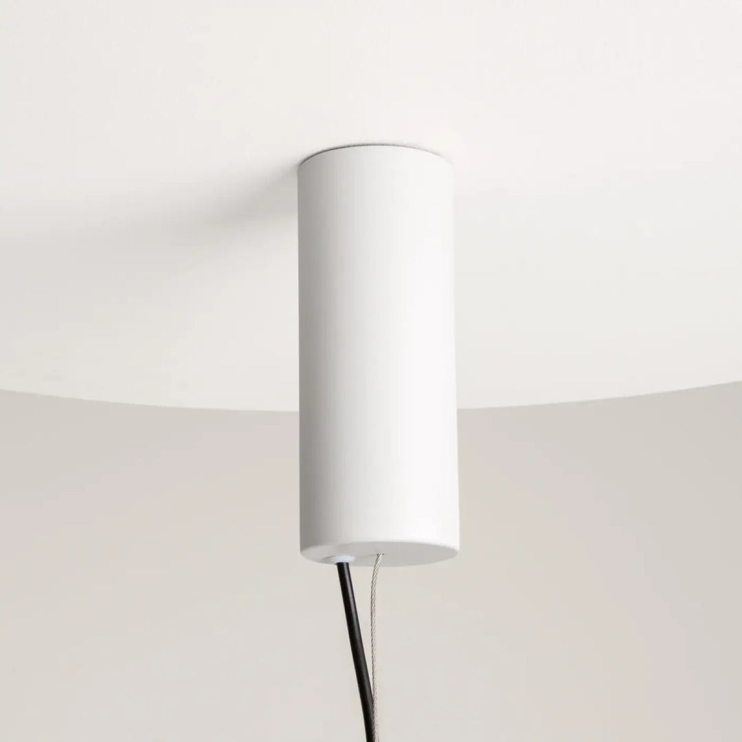 Suspension enigma cylindre led blanche cylindrique plafond avec orientation réglable et design minimaliste