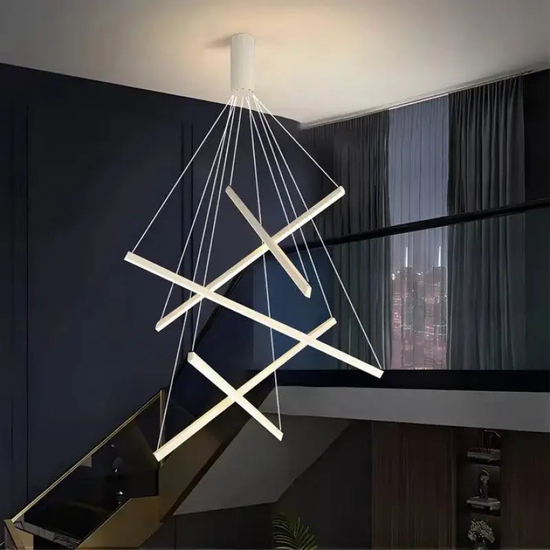 Luminaire Design XXL Forme Croix Acrylique Moderne