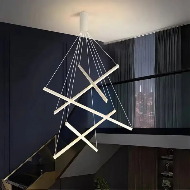 Luminaire Design XXL Forme Croix Acrylique Moderne