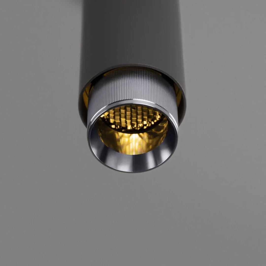 Suspension Exhaust à gravure alignée Graphite finition acier, vue 3 #couleur_argent