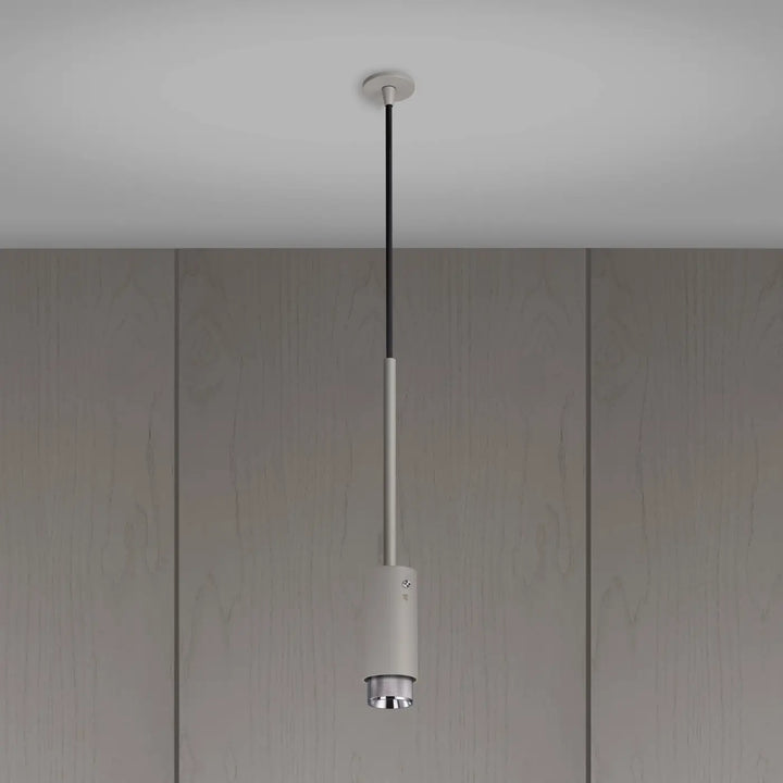 Suspension Exhaust à gravure quadrillée Pierre, déflecteur moleté en acier #couleur_argent