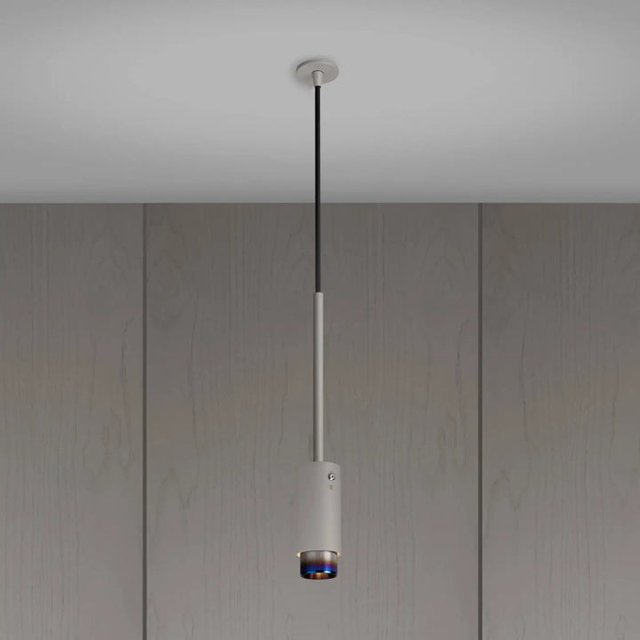 Suspension Exhaust à gravure alignée Pierre finition acier brûlé #couleur_multicolore