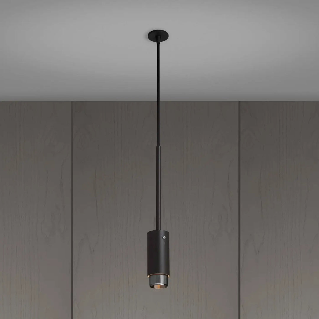 Suspension Exhaust à gravure alignée Graphite finition acier #couleur_argent