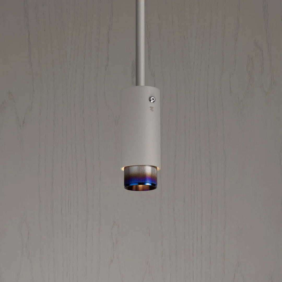 Suspension Exhaust à gravure alignée Pierre finition acier brûlé, vue 2 #couleur_multicolore