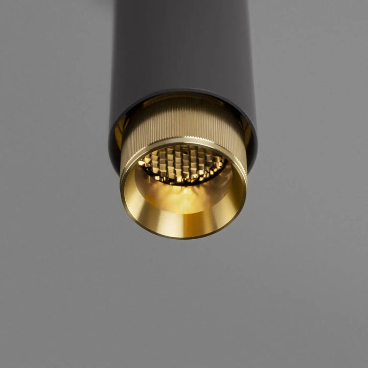 Suspension Exhaust à gravure alignée Graphite finition laiton, vue 3 #couleur_dor