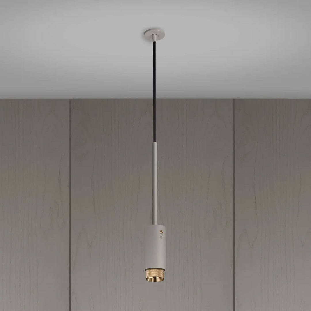 Suspension Exhaust à gravure quadrillée Pierre, déflecteur moleté en laiton #couleur_dor