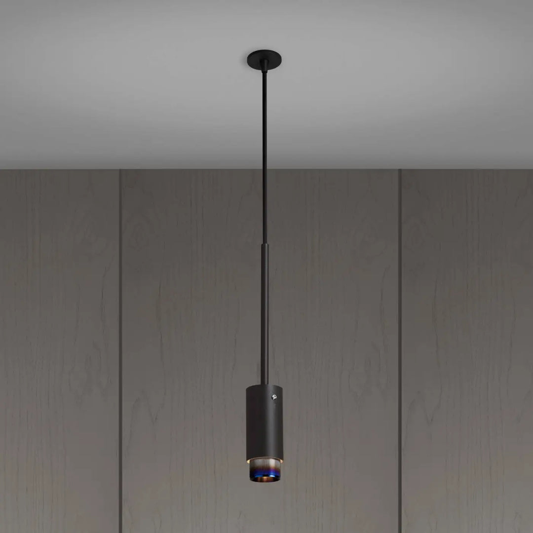 Suspension Exhaust à gravure alignée Graphite finition acier brûlé #couleur_multicolore