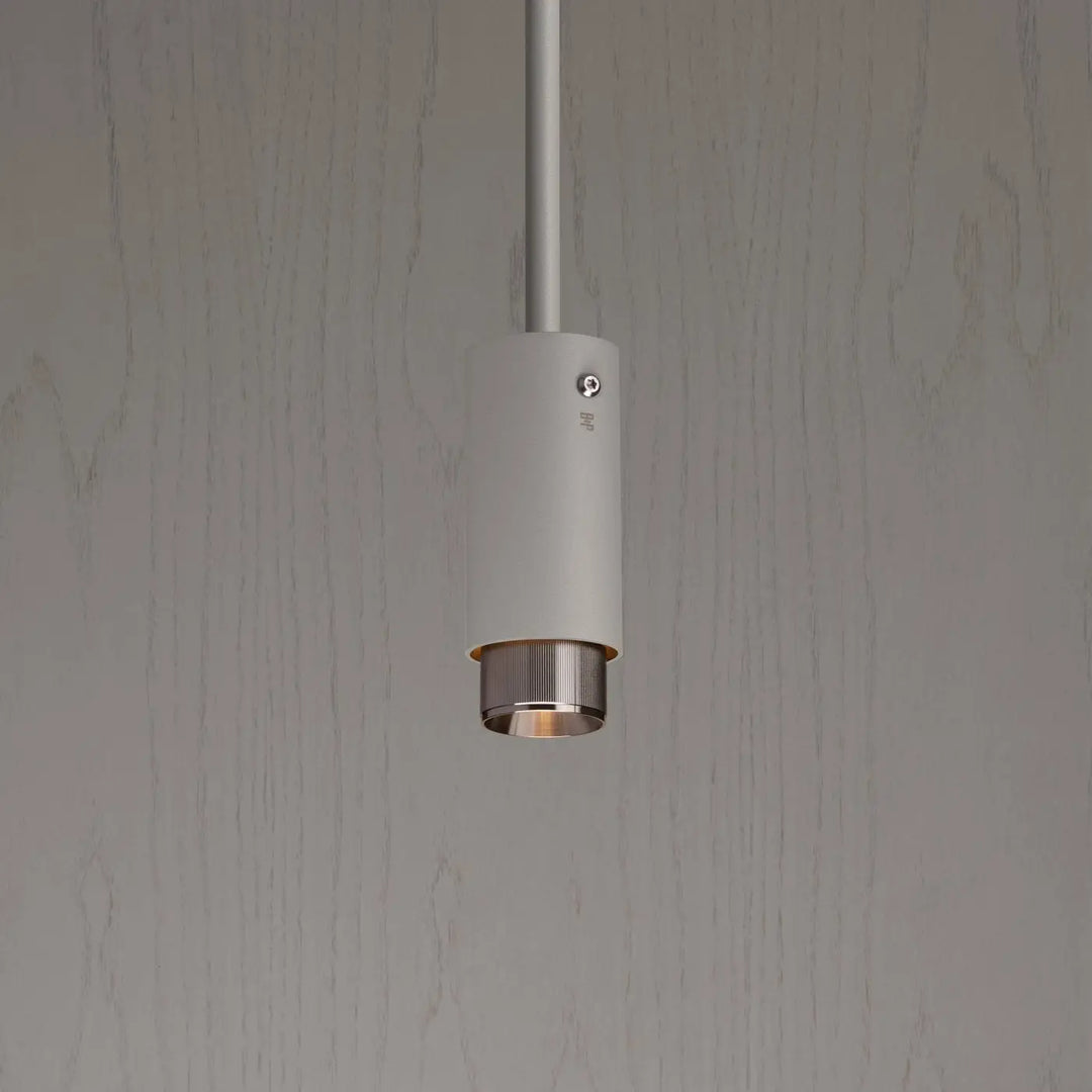 Suspension Exhaust à gravure alignée Pierre finition acier, vue 2 #couleur_argent