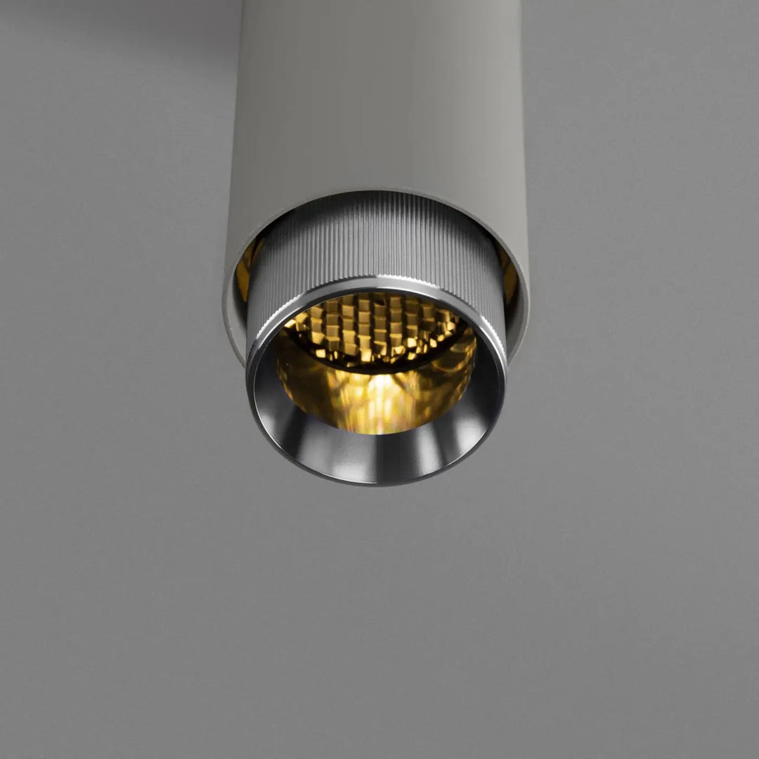 Suspension Exhaust à gravure alignée Pierre finition acier, vue 3 #couleur_argent