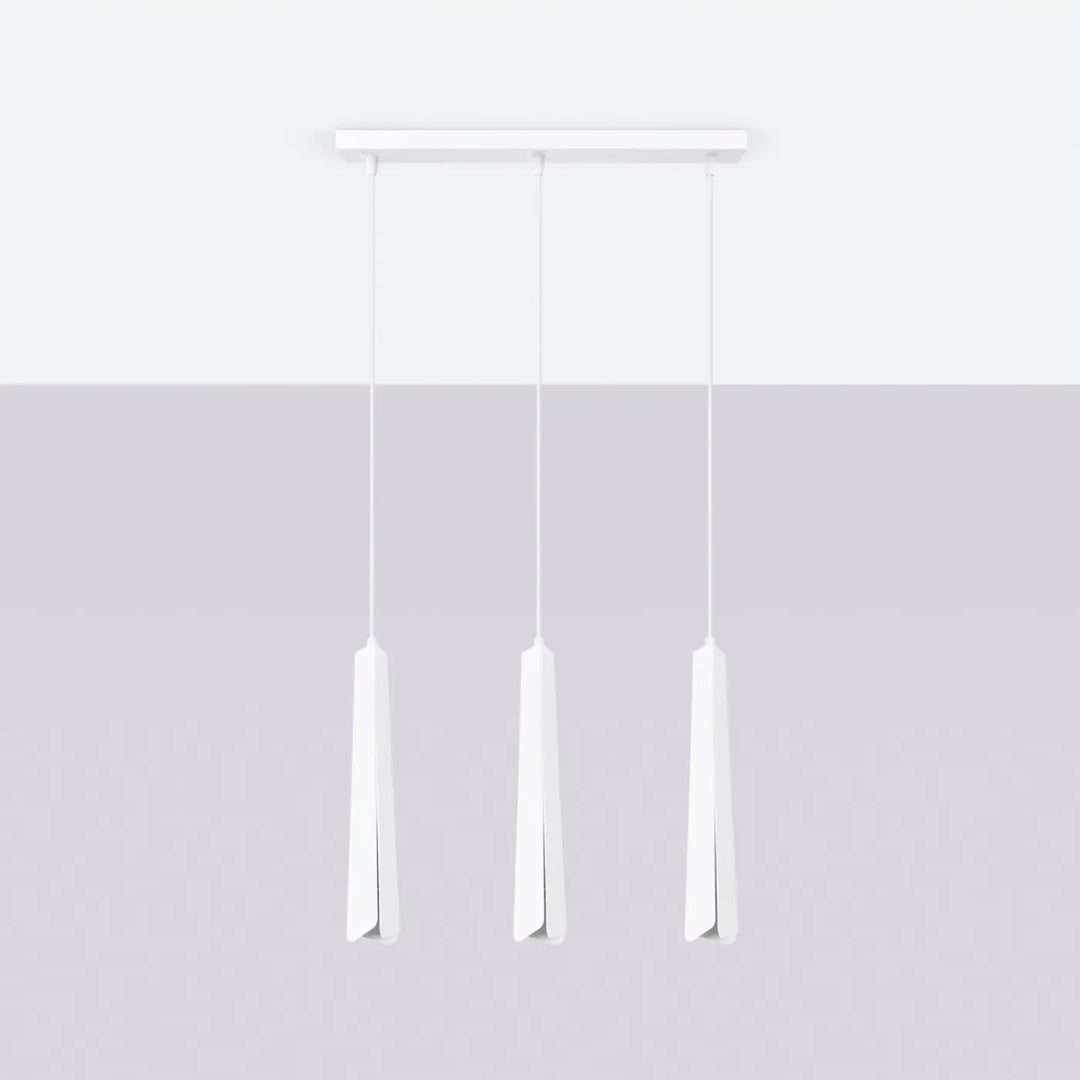 Suspension Luminaire blanc éteinte, vue rapprochée