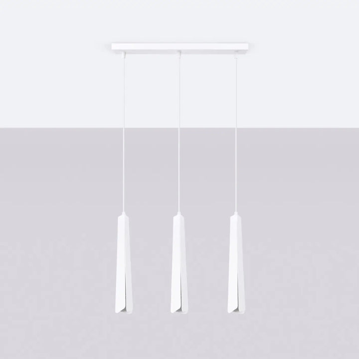 Suspension Luminaire blanc éteinte, vue rapprochée
