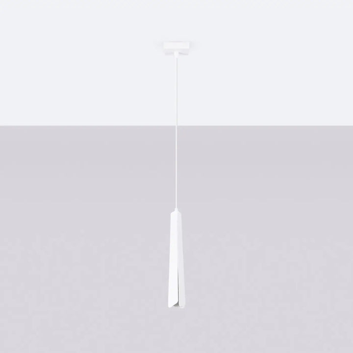 Suspension Luminaire blanc éteinte, vue rapprochée