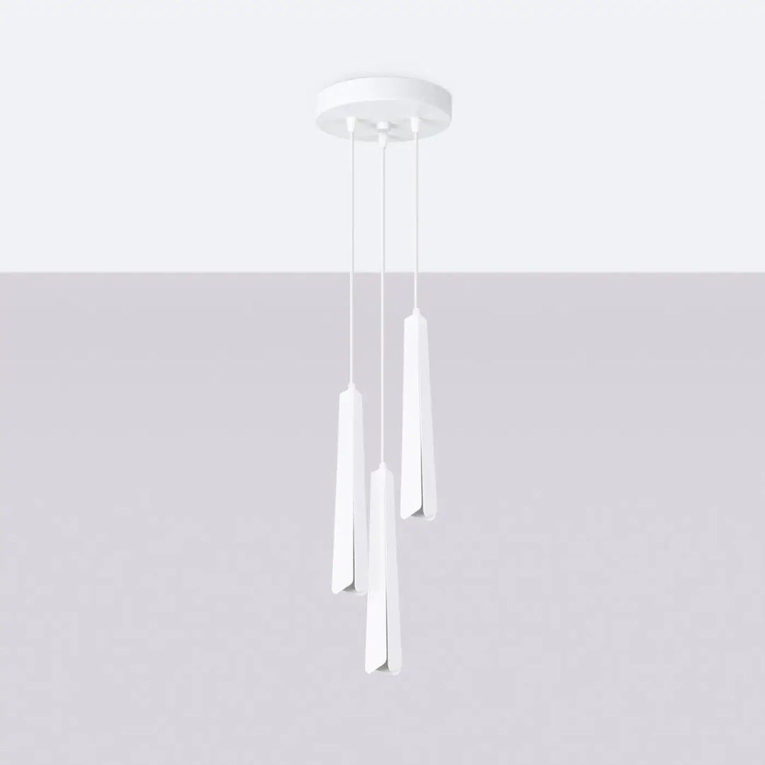 Suspension Luminaire blanc éteinte, vue rapprochée