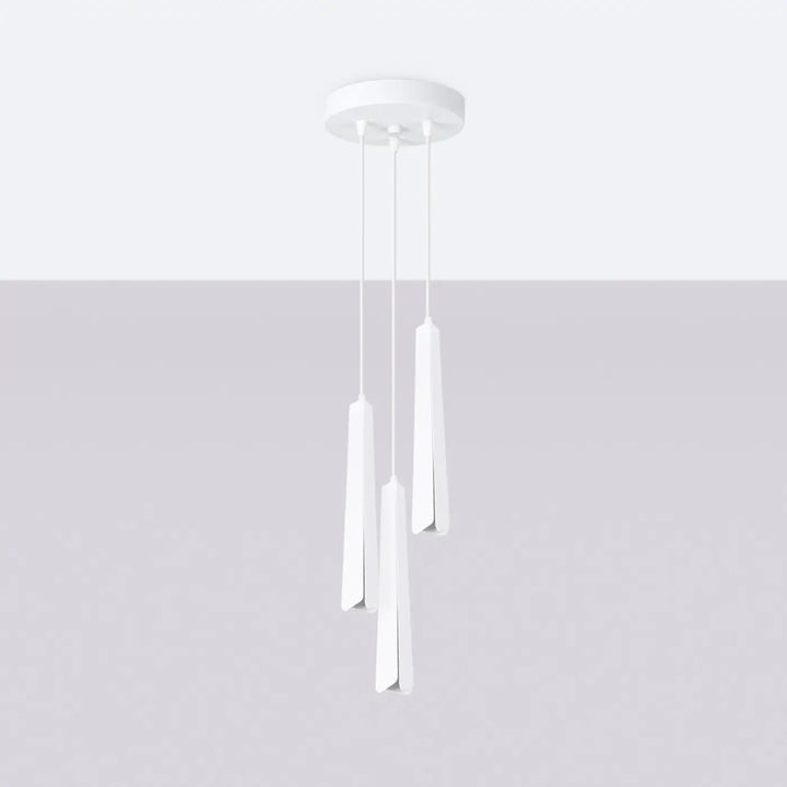 Suspension Luminaire blanc éteinte, vue rapprochée
