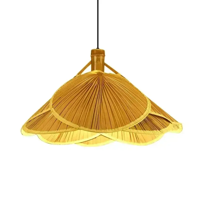 Suspension Fleur En Bambou Tressé Pour Ambiance Naturelle

