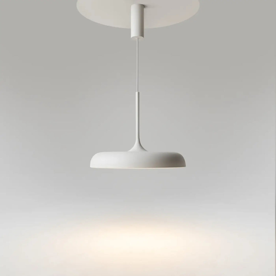 Suspension gerhard coupole arrondie blanc mat avec led intégrée design minimaliste et moderne