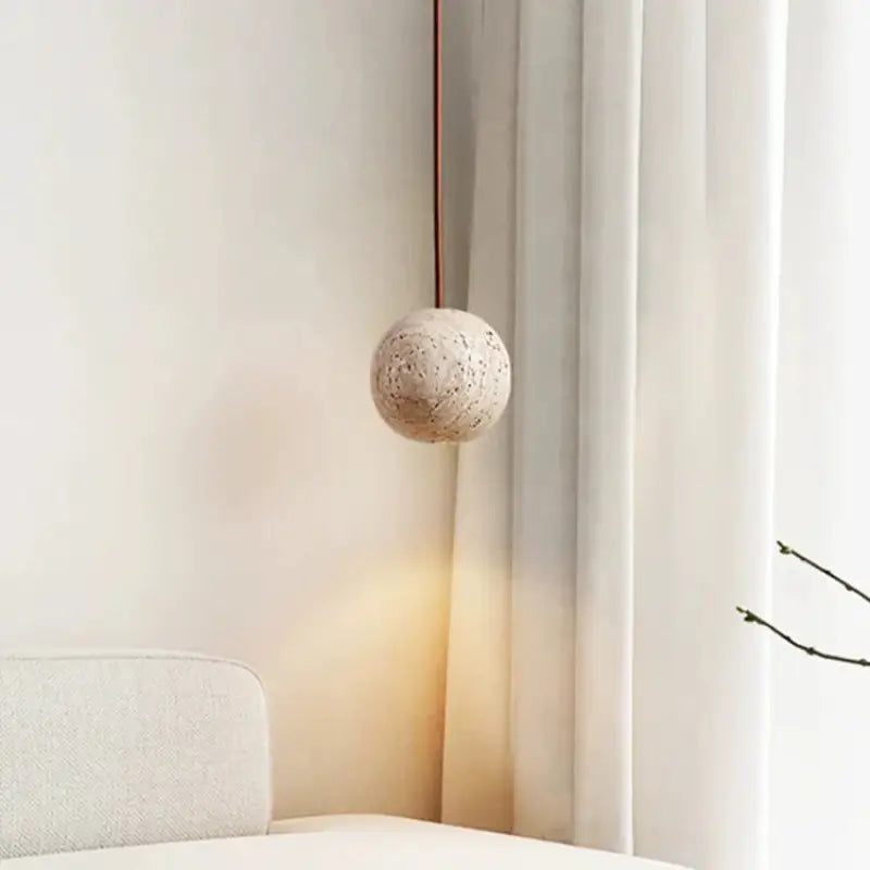 Suspension Globe Béton Terrazzo Design Minimaliste Moderne Épuré