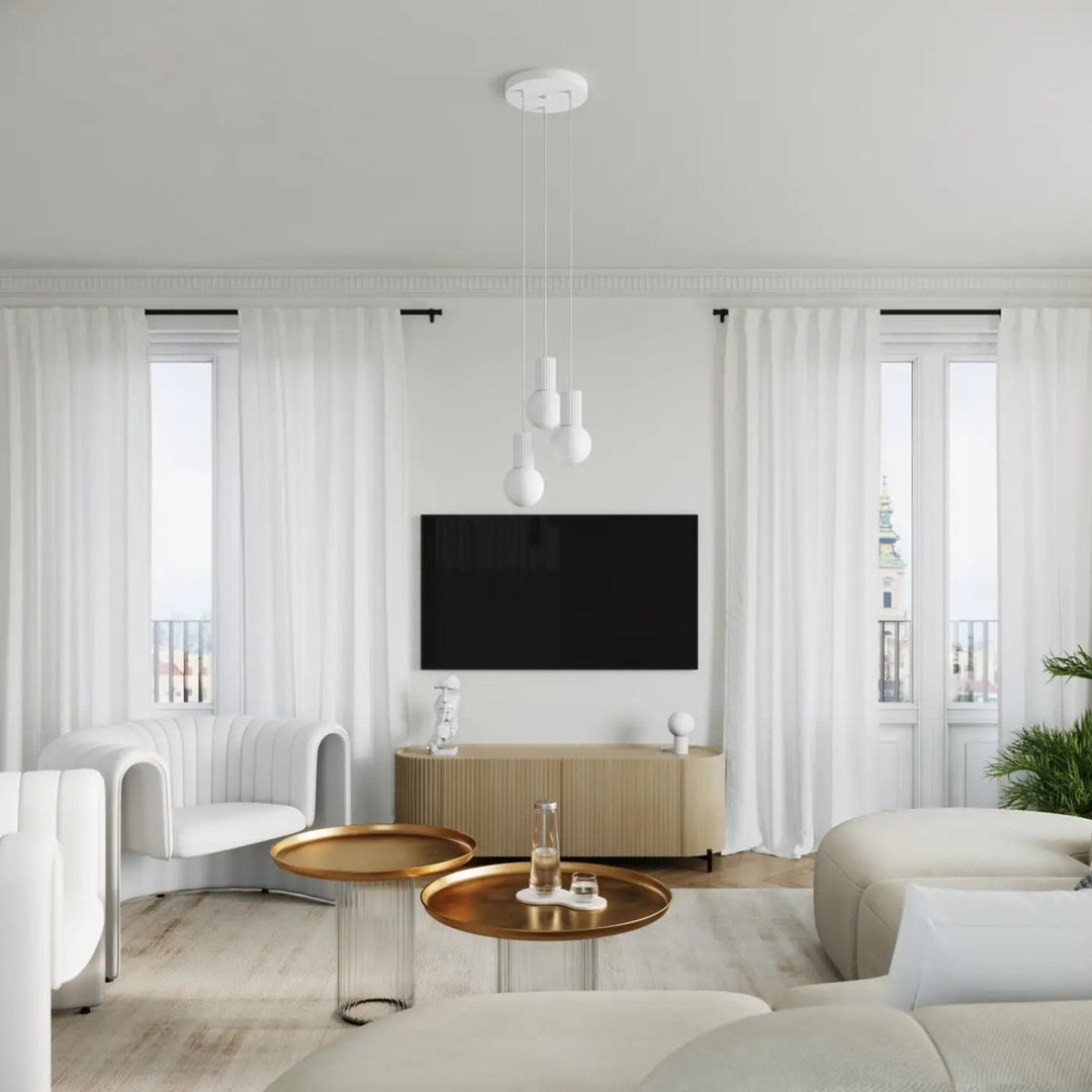 Suspension Luminaire blanc dans un intérieur contemporain