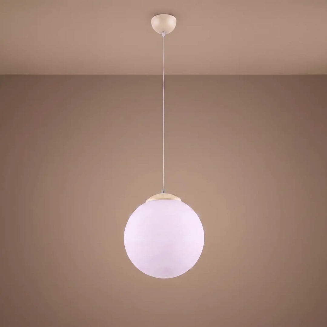 Suspension beige allumée