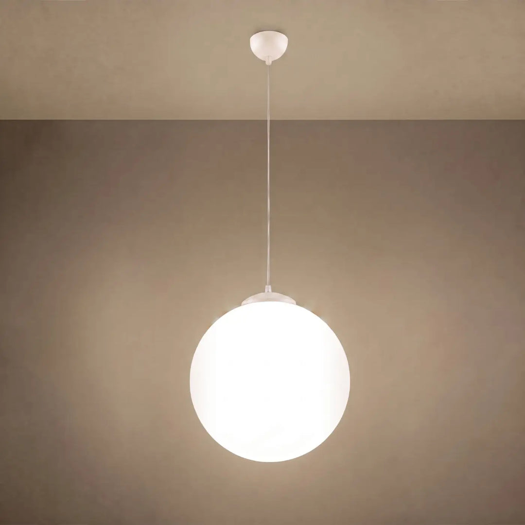 Suspension beige allumée