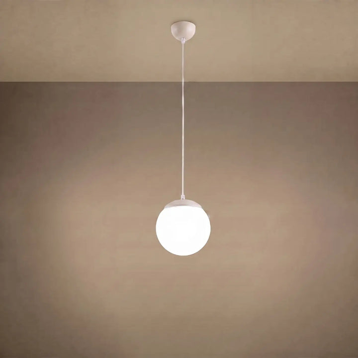 Suspension beige allumée