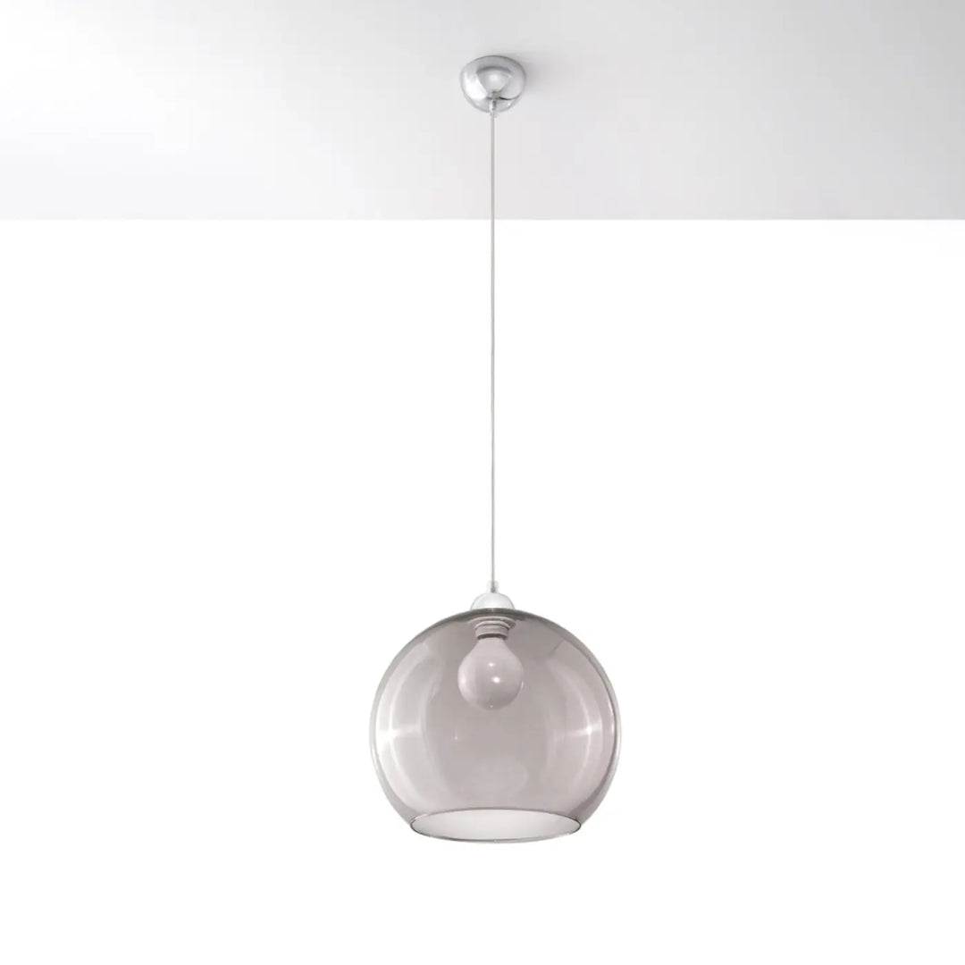 Suspension Luminaire graphite éteinte, vue rapprochée