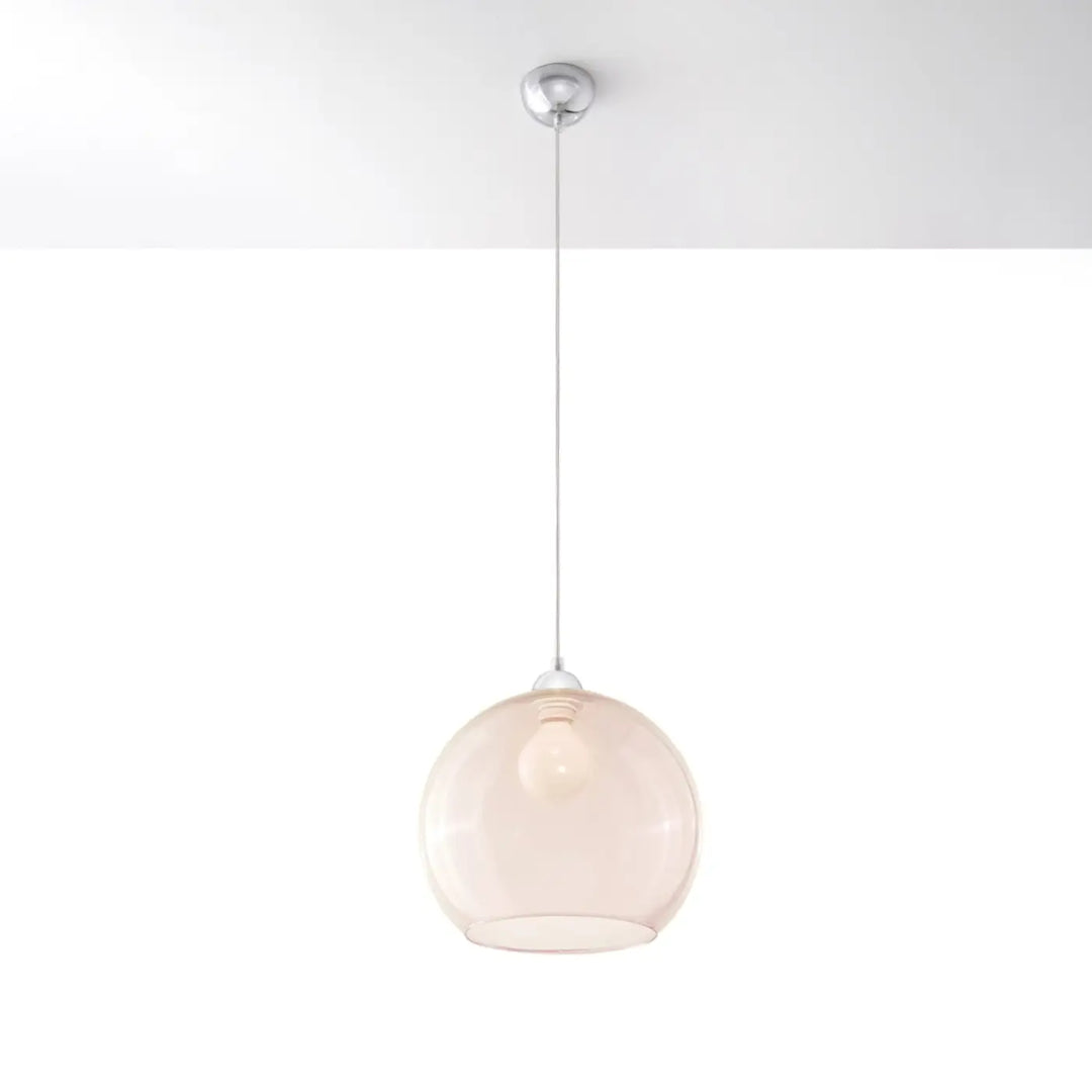 Suspension Luminaire champagne éteinte, vue rapprochée