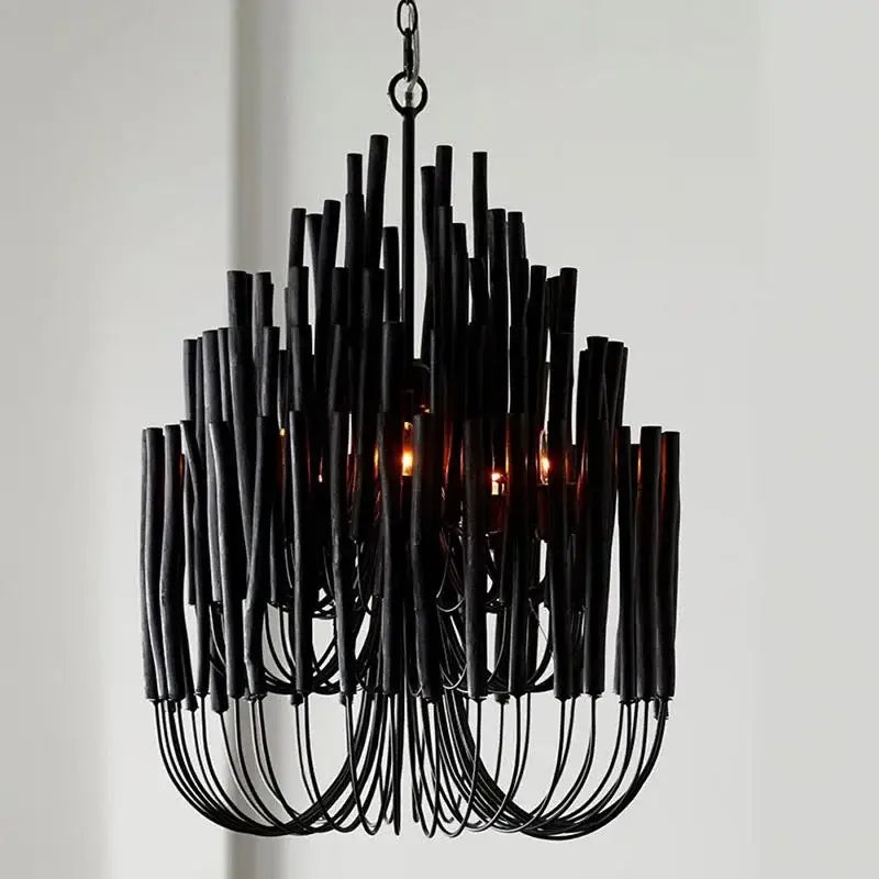 Suspension Graphique Noire Style Industriel Contemporain


