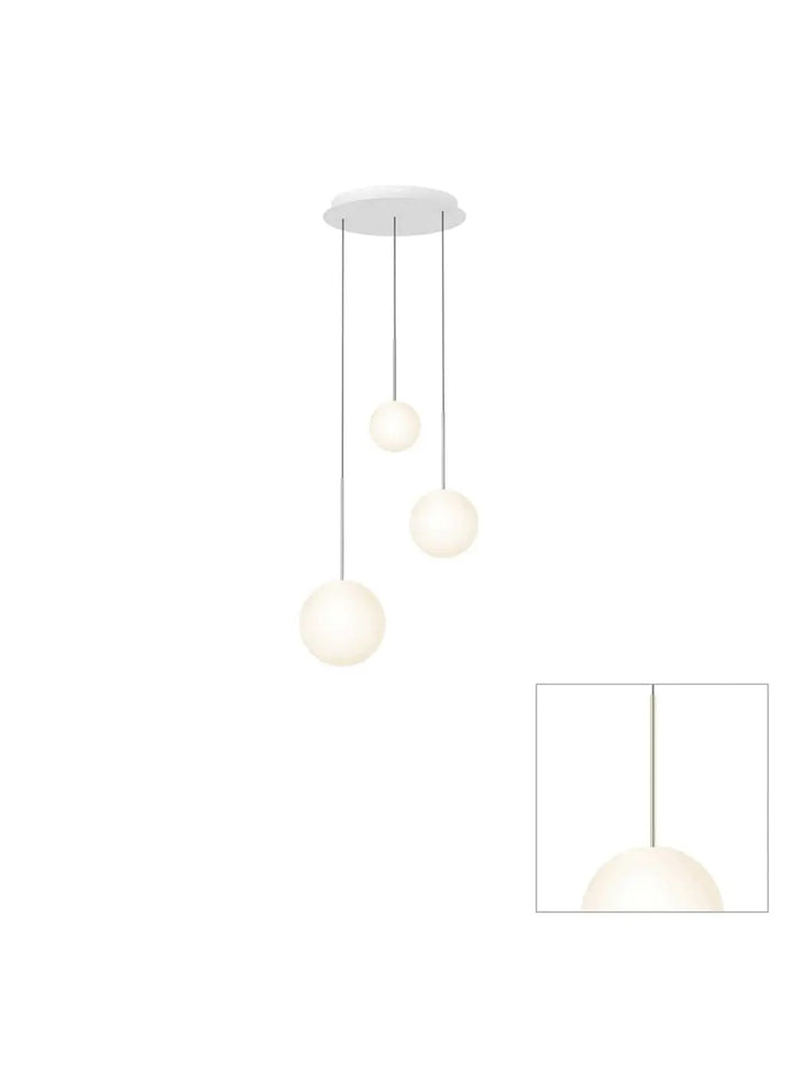 Suspension Bola Sphere Chandelier dorée, globes de 15, 20 et 25,5 cm
