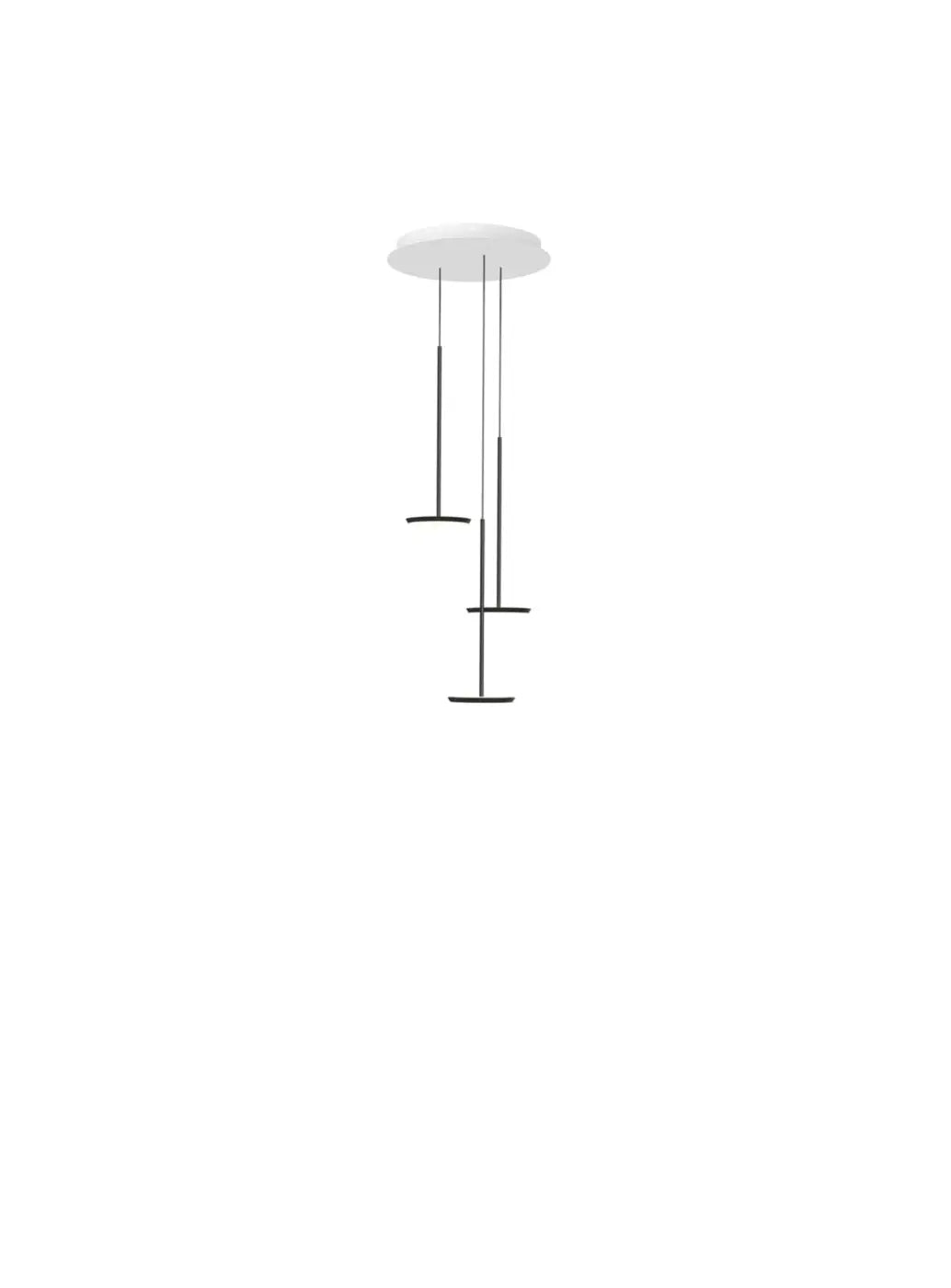 Suspension Sky Solo Chandelier noire, grappe de 3 suspensions
