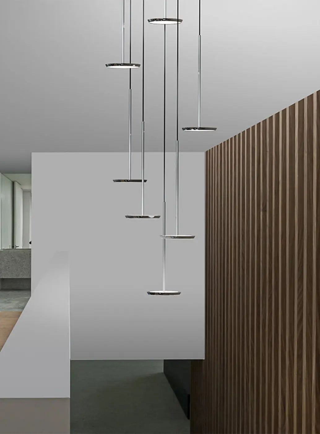 Suspensions Sky Solo en aluminium poli dans un intérieur