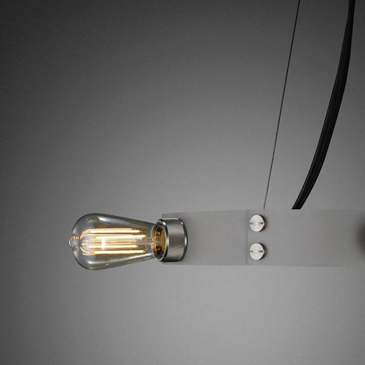 Lustre Hero Light coloris pierre en acier #couleur_argent