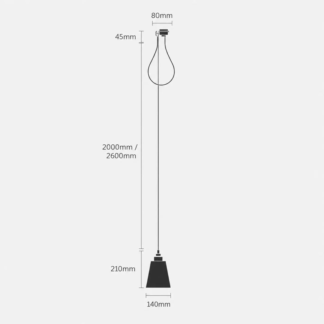 Suspension hooked 1.0 en métal massif noir avec abat-jour conique et finition laiton pour éclairage minimaliste